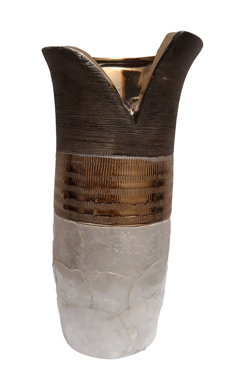 Κεραμικό Βάζο Χρυσό-Φίλντισι